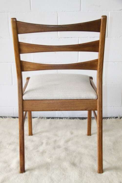 Two awesome "ladder back" dining chairs w upholstered seats, perfect for extra seating - price/chair