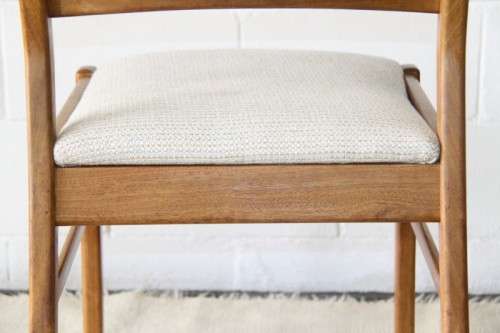 Two awesome "ladder back" dining chairs w upholstered seats, perfect for extra seating - price/chair