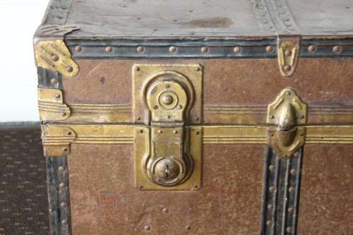 A wonderful large vintage travel/ storage trunk - ideal for extra storage in the house