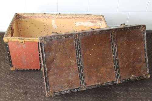 A wonderful large vintage travel/ storage trunk - ideal for extra storage in the house