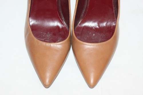 An awesome pair of Cognac brown "Zara" Basic collection stiletto heels in gorgeous condition