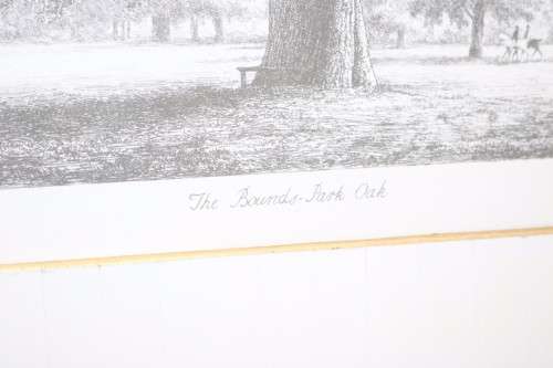 Two exquisitely framed (behind glass) J.G. Strutt titled etching prints - price/print