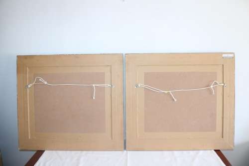 Two exquisitely framed (behind glass) J.G. Strutt titled etching prints - price/print