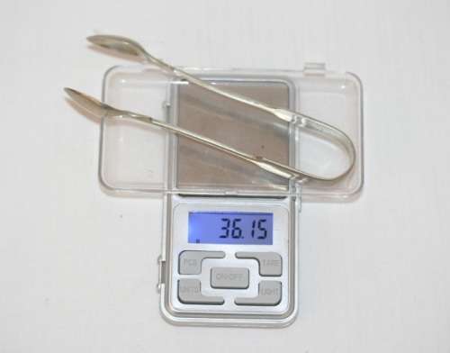 A stunning antique stamped Daniel & Arter Brazilian Silver sugar tongs in great condition - RS17Sale
