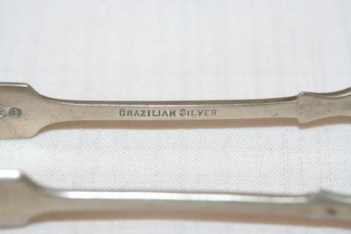 A stunning antique stamped Daniel & Arter Brazilian Silver sugar tongs in great condition - RS17Sale
