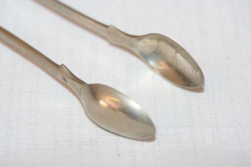 A stunning antique stamped Daniel & Arter Brazilian Silver sugar tongs in great condition - RS17Sale