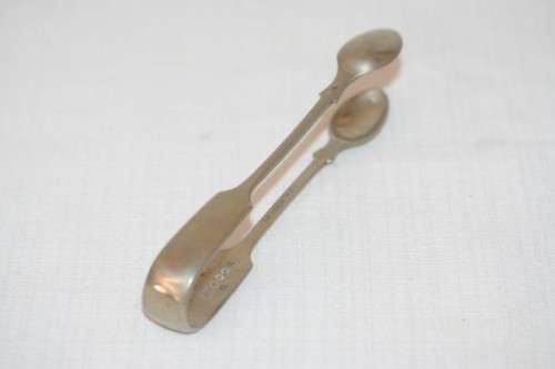A stunning antique stamped Daniel & Arter Brazilian Silver sugar tongs in great condition - RS17Sale