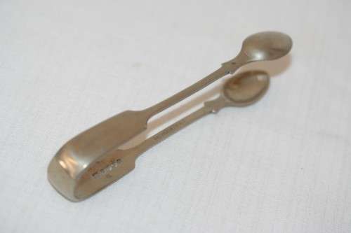A stunning antique stamped Daniel & Arter Brazilian Silver sugar tongs in great condition - RS17Sale