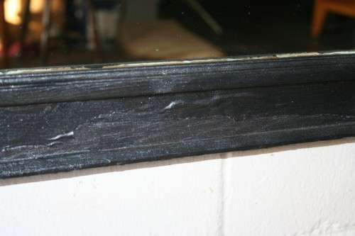An amazing vintage solid wooden framed "Roman entrecoupe pediment gabled" two-tone wall mirror