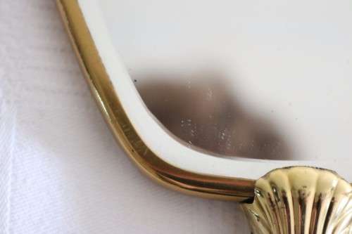 A wonderfully elegant vintage hand mirror with bevelled glass in great condition - RS17Sale