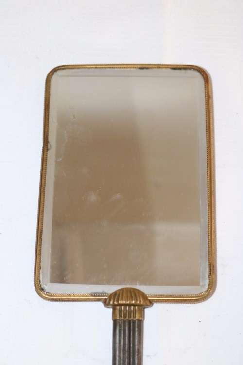 A lovely and elegant vintage handheld vanity mirror with bevelled glass - RS17Sale