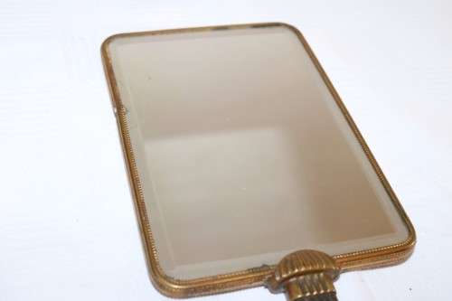A lovely and elegant vintage handheld vanity mirror with bevelled glass - RS17Sale