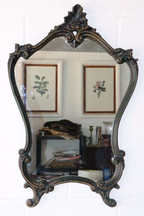 An incredible antique moulded & gabled wall mirror w/ stunning ornate detailing - RS17M