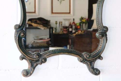 An incredible antique moulded & gabled wall mirror w/ stunning ornate detailing - RS17M