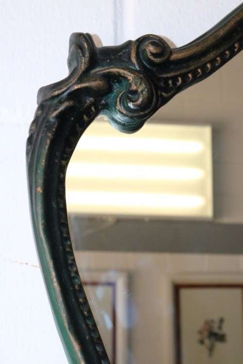 An incredible antique moulded & gabled wall mirror w/ stunning ornate detailing - RS17M