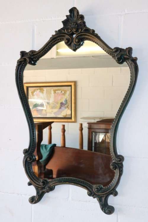 An incredible antique moulded & gabled wall mirror w/ stunning ornate detailing - RS17M