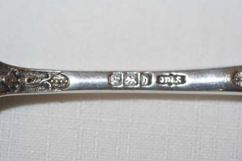 A magnificent antique hallmarked sterling silver "James Dixon & Sons" boxed fork and spoon set