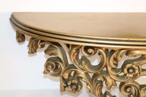 Incredible moulded wall mirror & matching shelf w/ gilding & ornate ormolu style detailing- RS17Sale