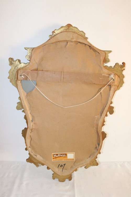 Incredible moulded wall mirror & matching shelf w/ gilding & ornate ormolu style detailing- RS17Sale