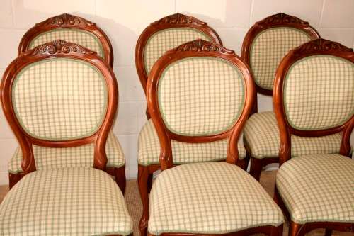 8x magnificent solid mahogany dining chairs incl. 2x carvers & 6x comfortable chairs - price/chair