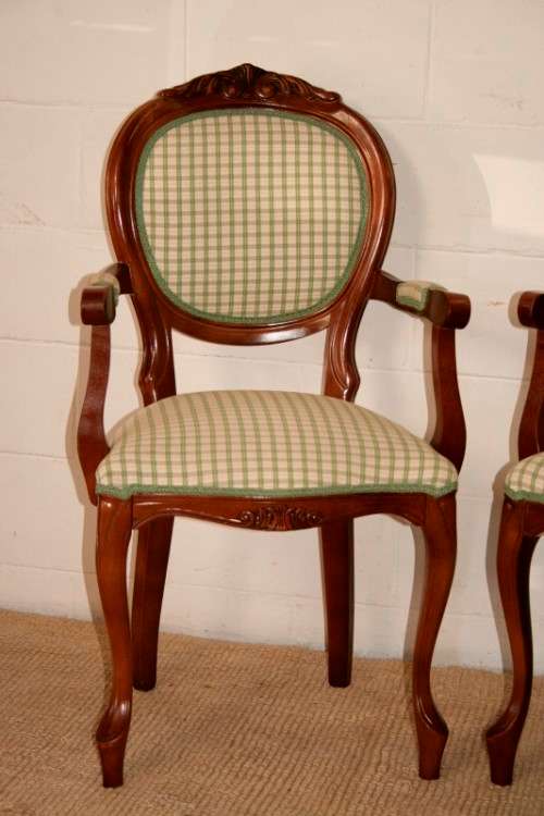 8x magnificent solid mahogany dining chairs incl. 2x carvers & 6x comfortable chairs - price/chair