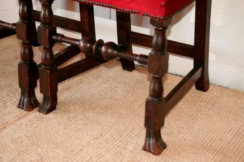 **RS17** Set of 6x stunning Victorian English oak high-back dining chairs incl 2x carver chairs