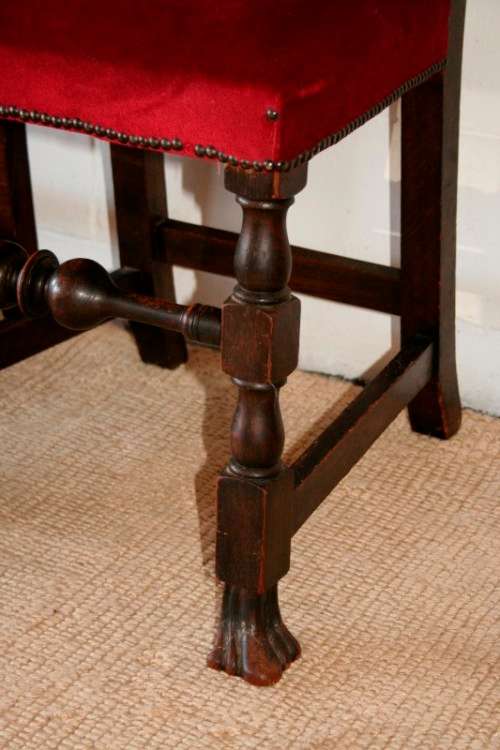**RS17** Set of 6x stunning Victorian English oak high-back dining chairs incl 2x carver chairs