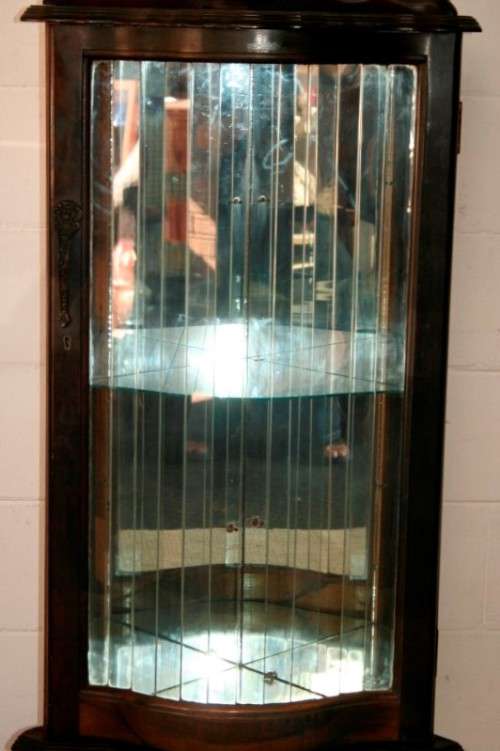 An awesome solid Imbuia ball & claw glass door corner display cabinet in great condition!