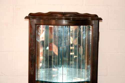 An awesome solid Imbuia ball & claw glass door corner display cabinet in great condition!
