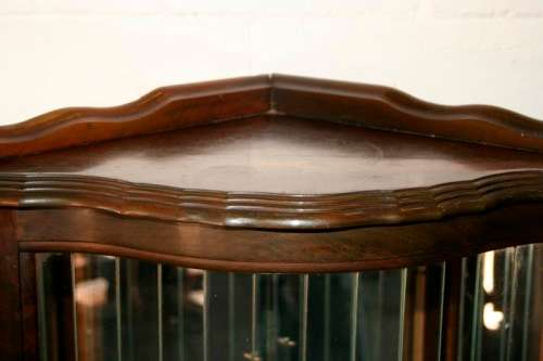 An awesome solid Imbuia ball & claw glass door corner display cabinet in great condition!