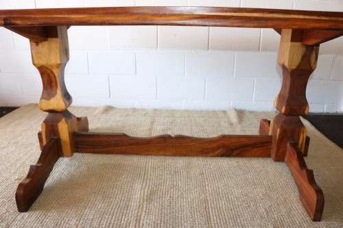 An absolutely magnificent African Blackwood 8-seater dining suite in exquisite condition - WOW