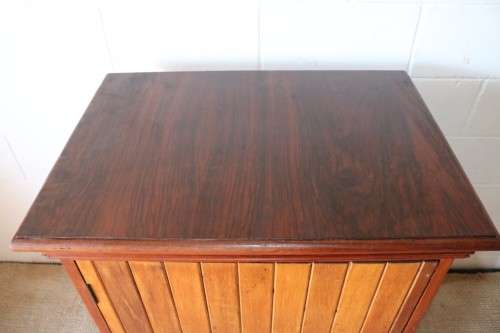 An awesome and practical storage cabinet/ pedestal with space for storing linen, drinks, etc.
