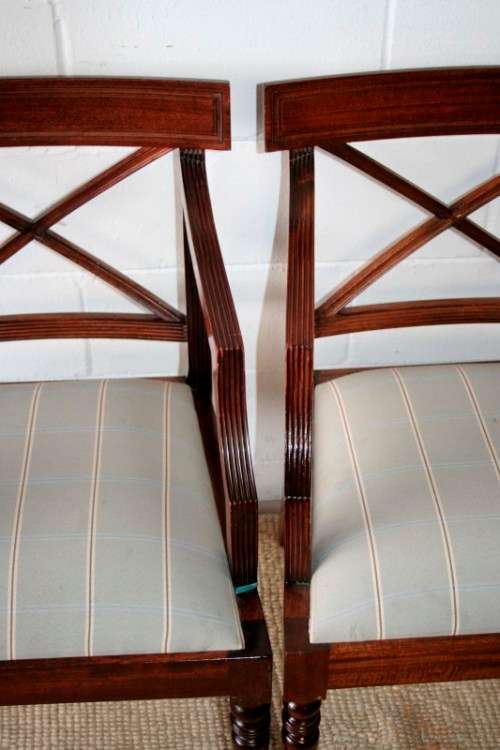 2x original Hans v/d Merwe mahogany Georgian style carver chairs, perfect visitor chair! price/chair