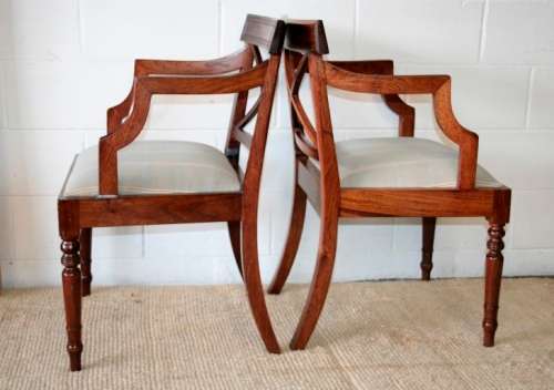 2x original Hans v/d Merwe mahogany Georgian style carver chairs, perfect visitor chair! price/chair
