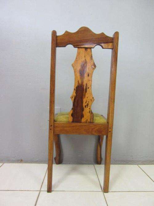 A stunning African blackwood upholstered dining / occasional chair in fantastic condition - RS17Sale