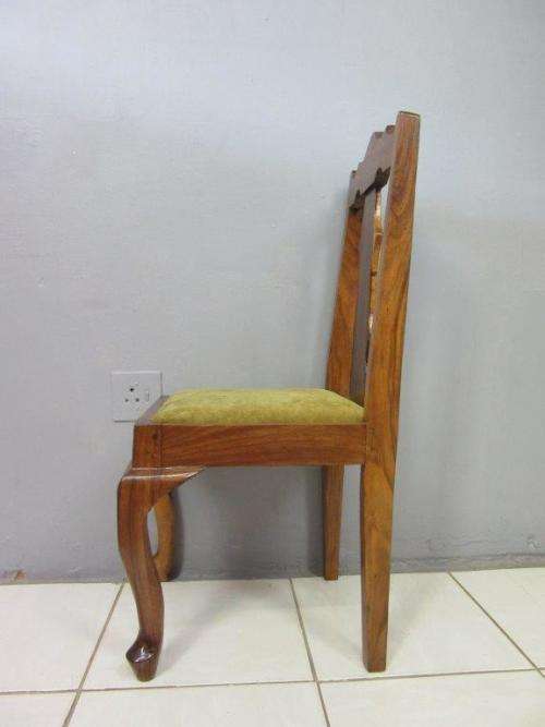 A stunning African blackwood upholstered dining / occasional chair in fantastic condition - RS17Sale