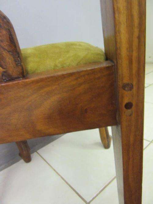 A stunning African blackwood upholstered dining / occasional chair in fantastic condition - RS17Sale