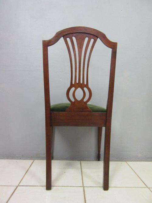 A wonderful vintage Hepplewhite revival occasional chair with an upholstered seat - lovely