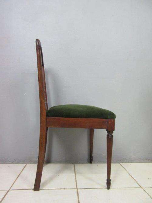 A wonderful vintage Hepplewhite revival occasional chair with an upholstered seat - lovely