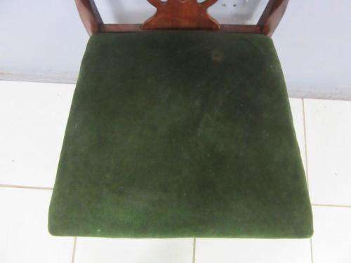 A wonderful vintage Hepplewhite revival occasional chair with an upholstered seat - lovely