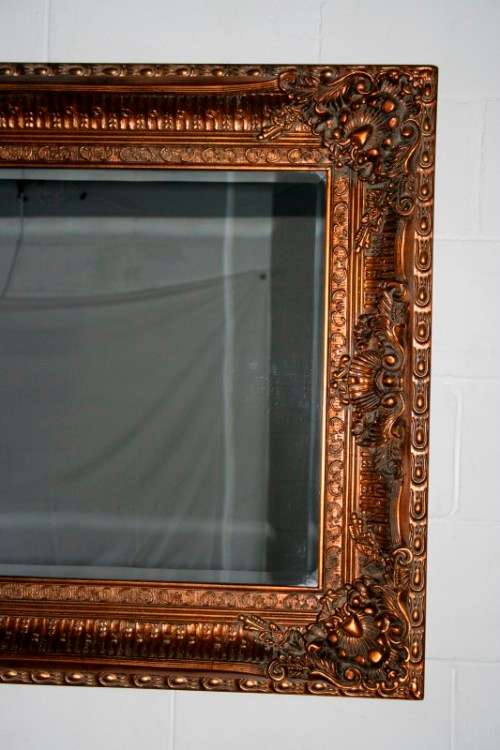 A magnificent HUGE (184cm x 93) bevelled glass ornate gold gilded dress/ buffet mirror - RS17M