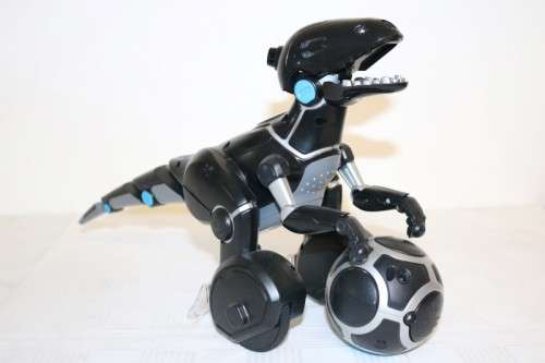 A WowWee MiPosaur intelligent robotic creature that interacts with its invironment