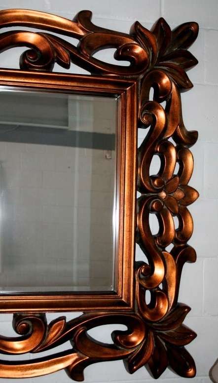 Incredibly stylish LARGE "antique gold" moulded bevelled glass wall mirror - 178cm x 119cm - RS17M