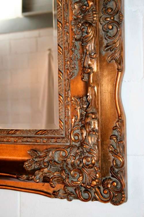 Superbly detailed huge (150cm x 89cm) ornately moulded bevelled glass dressing/ mantle mirror RS17M
