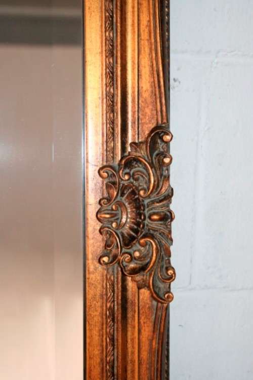 Awesome and stylish bevelled glass ornate gold gilded wooden framed wall mirror - RS17M