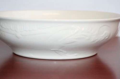 A beautiful X-large (39.5cm) Belgian made Royal Boch "Classic" Ivory porcelain bowl = Stunning!!!