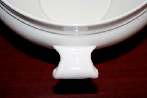 An exquisite Belgian made Royal Boch "Classic" Ivory porcelain lidded soup tureen with a large ladle