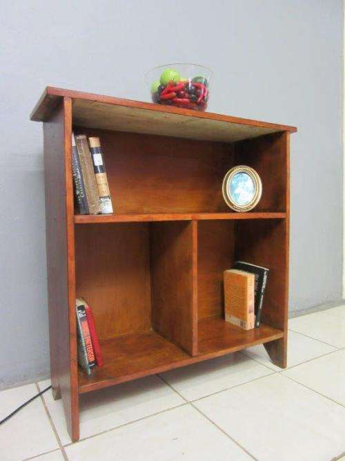 Lovely stylish wooden book case with three compartments - great in a study, reading room! RS17Sale