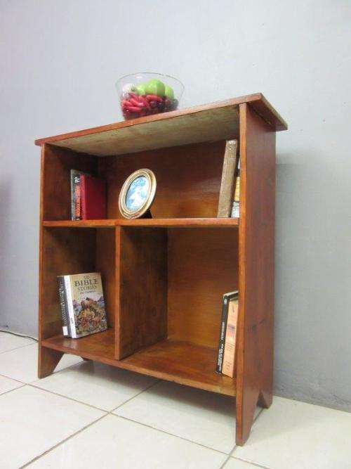 Lovely stylish wooden book case with three compartments - great in a study, reading room! RS17Sale