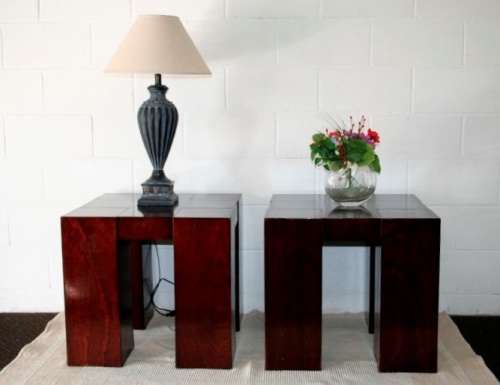 Two awesome sturdy "square" coffee/ occasional tables with loads of appeal - bid/table - RS17Sale